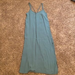 Aerie blue maxi dress with slits on both side
